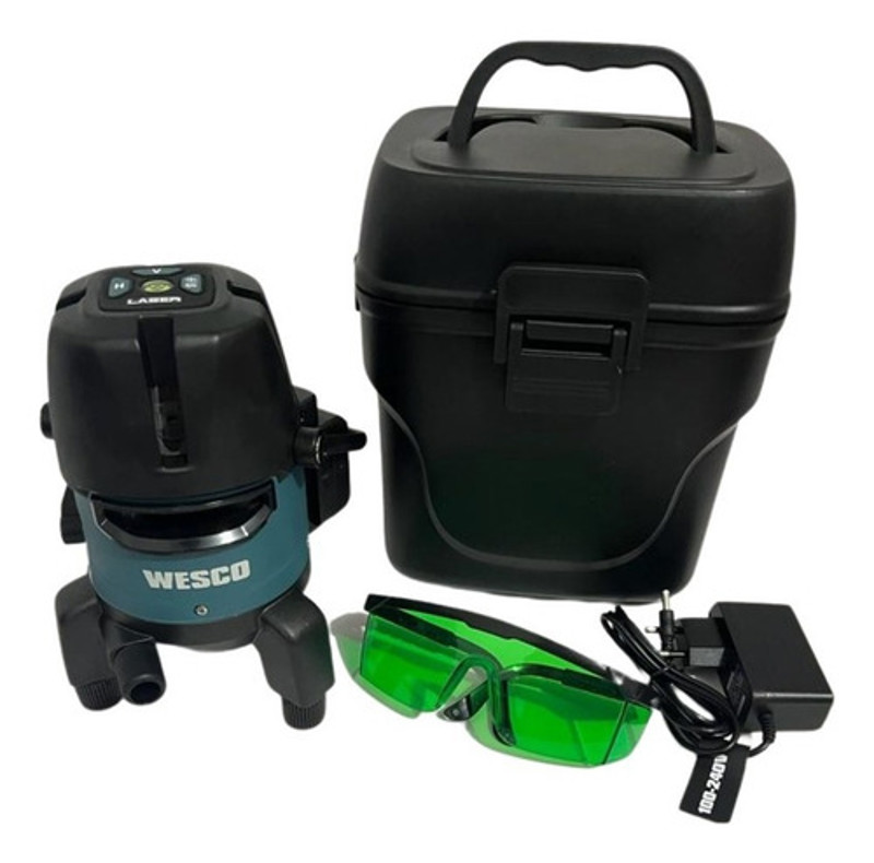 NIVEL A LASER VERDE ROTATIVO DE 7MTS COM MALETA WESCO - WS8911K
