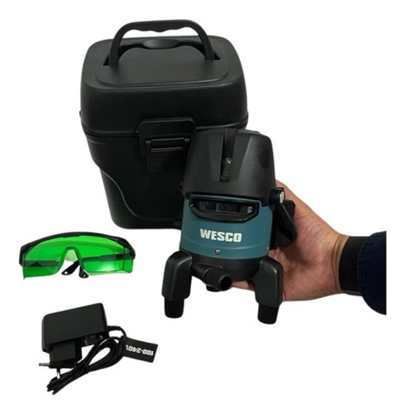 NIVEL A LASER VERDE ROTATIVO DE 7MTS COM MALETA WESCO - WS8911K