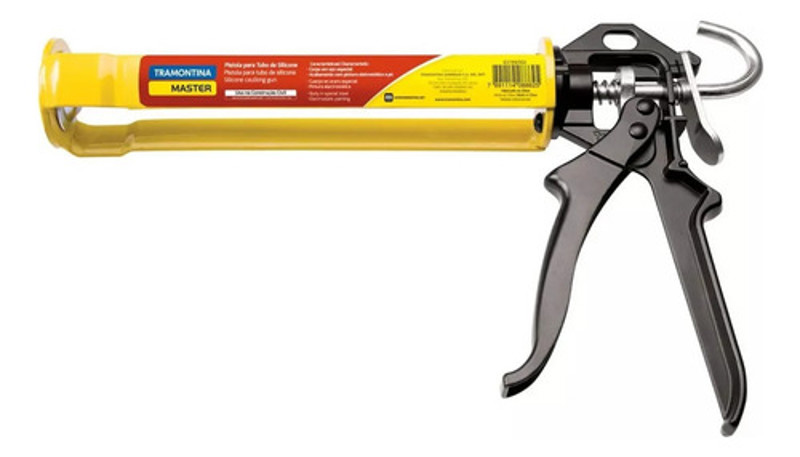 PISTOLA APLICADOR SILICONE 9" TRAMONTINA - 43199002 ABERTA AMARELA