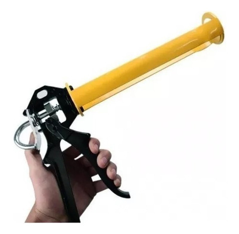 PISTOLA APLICADOR SILICONE 9" TRAMONTINA - 43199002 ABERTA AMARELA