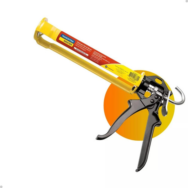 PISTOLA APLICADOR SILICONE 9" TRAMONTINA - 43199002 ABERTA AMARELA