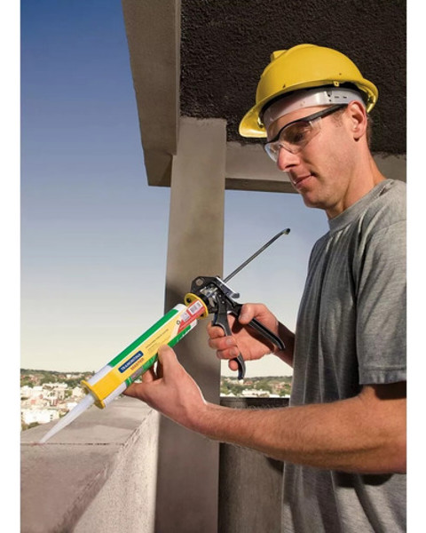 PISTOLA APLICADOR SILICONE 9" TRAMONTINA - 43199002 ABERTA AMARELA