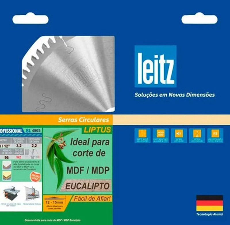 DISCO CORTE MDF EUCALIPTO DE 300MM COM 96 DENTES LEITZ - 762014965