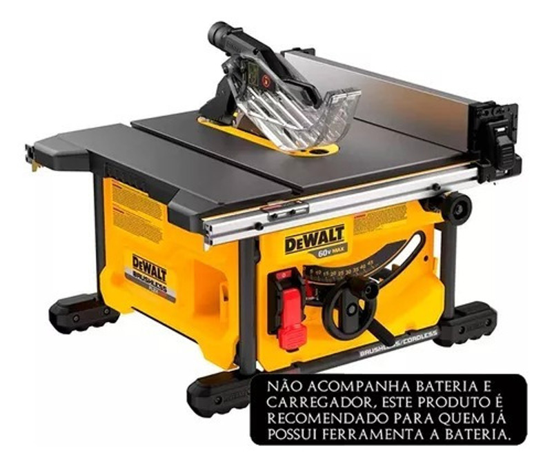 SERRA DE MESA BANCADA 10" A BATERIA 60V DEWALT - DCS7485B