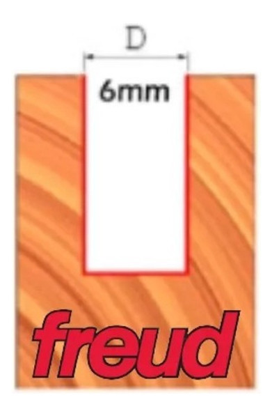 FRESA RETA DE 06MM X 16.0MM COM HASTE DE 06MM FREUD - 04-11406P