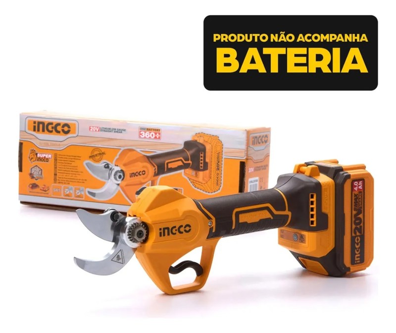 TESOURA DE PODA A BATERIA 20V INGCO - CSSLI20308