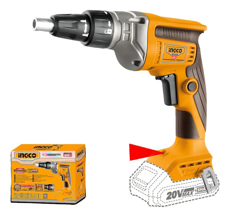 PARAFUSADEIRA INGCO PARA DRYWALL BATERIA 20V - CDSLI2042006