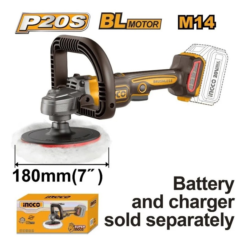 POLITRIZ LIXADEIRA 7" BATERIA 20V INGCO - APLI2018