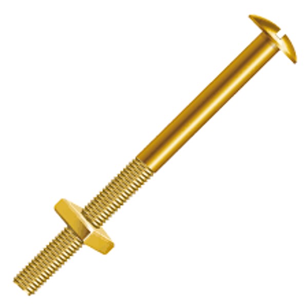 PARAFUSO PARA CAMA DE 120MM FENDADO COM PORCA 1/4"