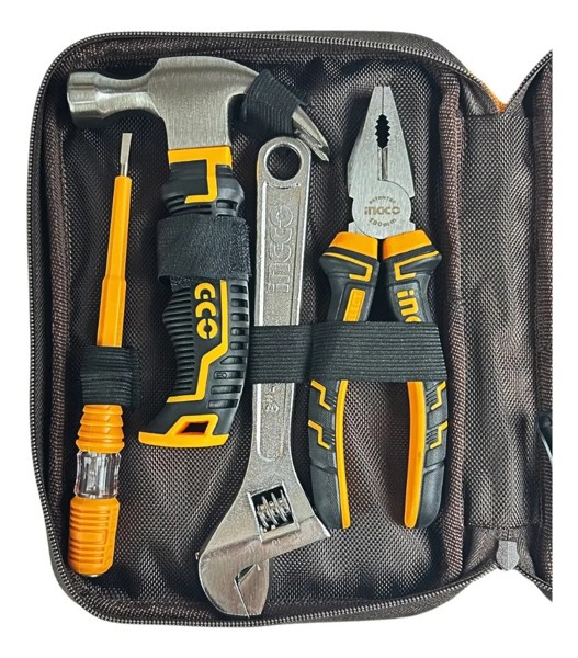 JOGO DE 09PCS COM FERRAMENTAS E BOLSA INGCO - HKTH20809