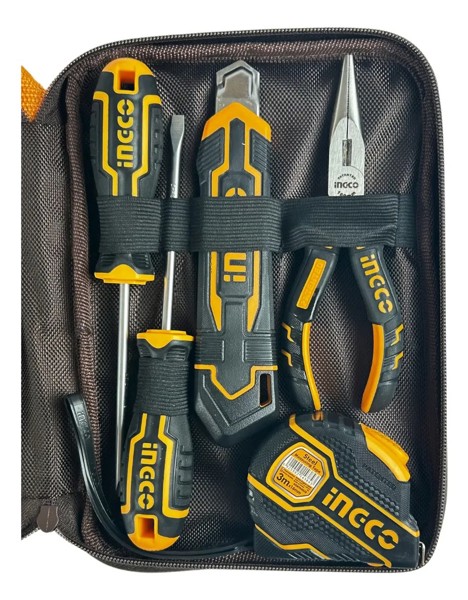 JOGO DE 09PCS COM FERRAMENTAS E BOLSA INGCO - HKTH20809