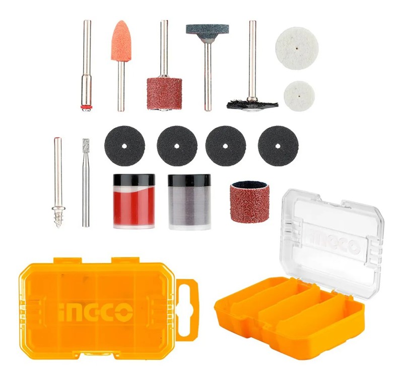 JOGO DE 73PCS COM ACESSORIOS PARA MICRORRETIFICA INGCO - AKMG7072