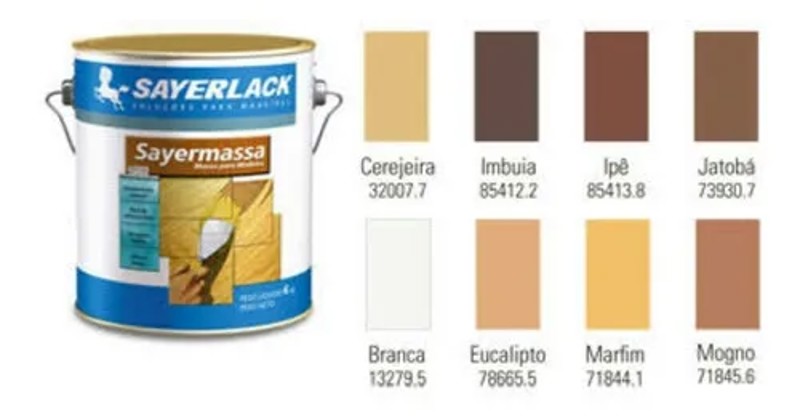 MASSA PARA MADEIRA COM 380GR - COR: IPE