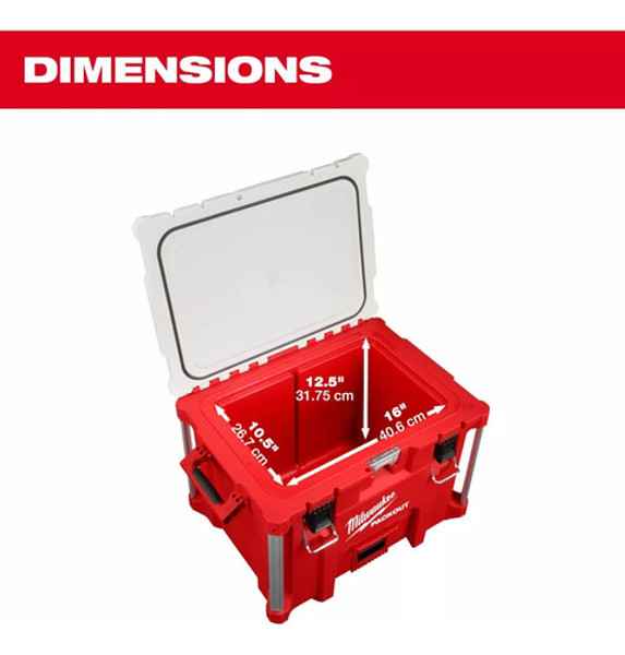 CAIXA 40QT COOLER DE 38L PACKOUT MILWAUKEE - 48-22-8462