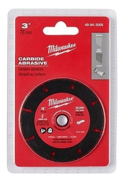 DISCO CORTE MINI SERRA DRYWALL 3" 76MM MILWAUKEE - 49-94-3005