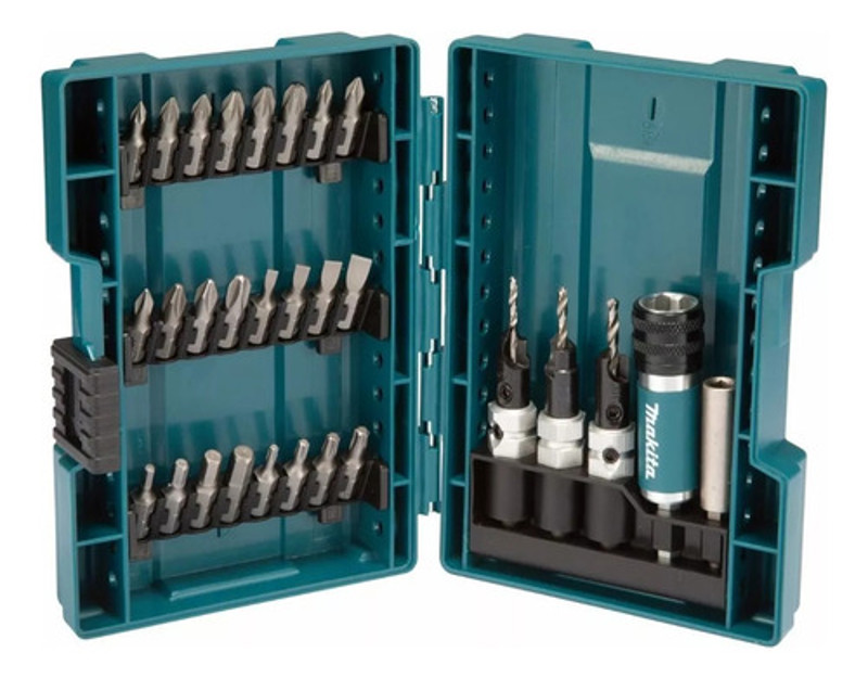 JOGO DE 29PCS COM PONTAS, ESCAREADOR E ESTOJO MAKITA - D-73477