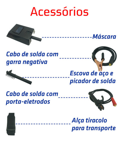 INVERSOR SOLDA 130A KSI MMA SMI130 INTEC MACH - 220V