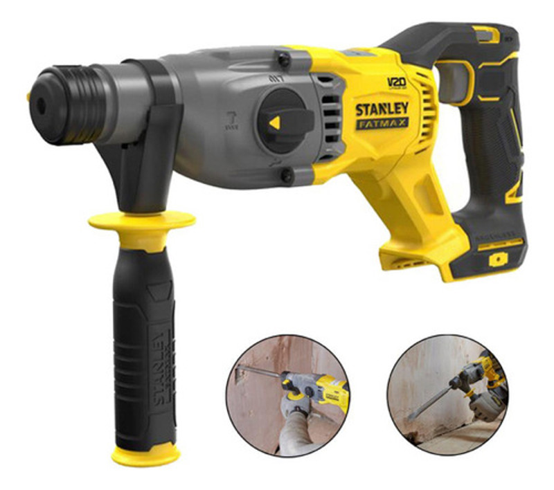 MARTELETE DE IMPACTO 2.0J A BATERIA 20V COMPLETO COM MALETA STANLEY - SBH900M2K-BR