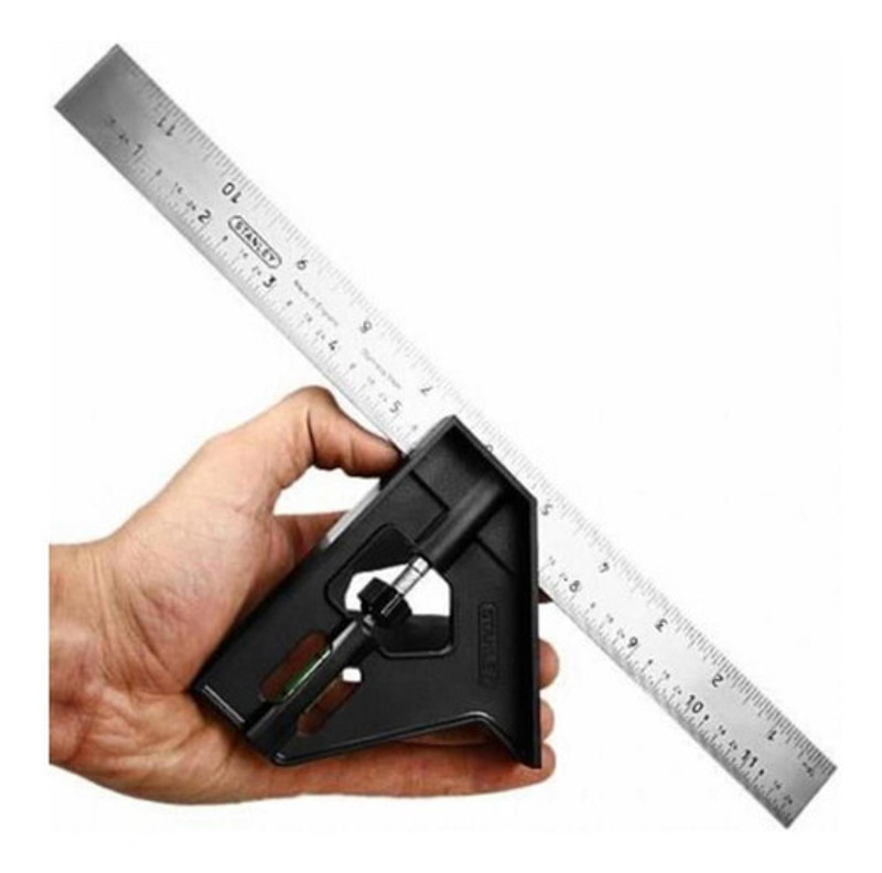 ESQUADRO INOX COM NIVEL 12" 30,5MM STANLEY - 46-012