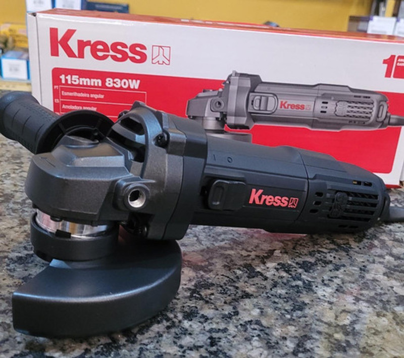 ESMERILHADEIRA ANGULAR 4.1/2'' COM 830W KRESS - KUS04P 220V