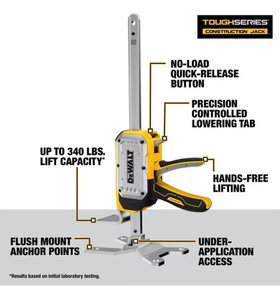 LEVANTADOR PRECISAO CONSTRUCTION JACK 154KG DEWALT - DWHT83550