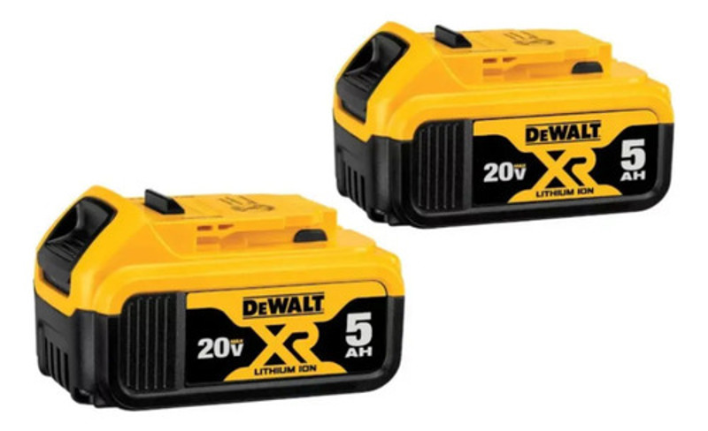 KIT 02 BATERIA 20V 5.AH COM CARREGADOR E BOLSA DEWALT - DCB205C2K-BR