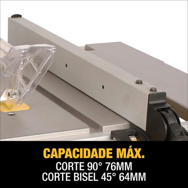 SERRA MESA BANCADA 10" COM 1800W DEWALT - DWE7470-B2 220V