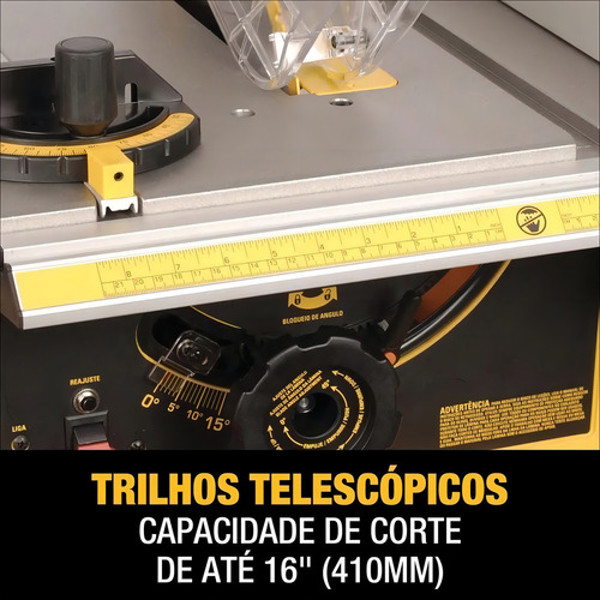 SERRA MESA BANCADA 10" COM 1800W DEWALT - DWE7470-B2 220V