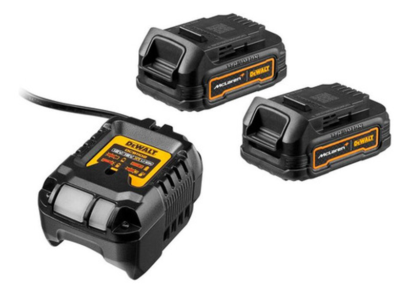 KIT COM 02 PARAFUSADEIRAS 20V E MALETA MCLAREN DEWALT - DCK200ME2GT-BR