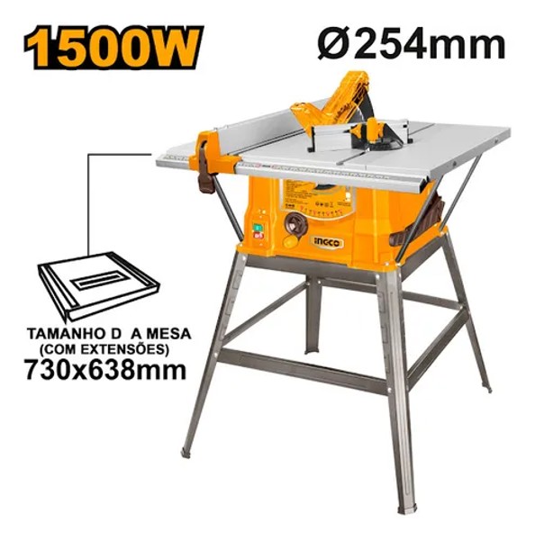 SERRA MESA BANCADA 10" COM 1500W INGCO - TS150078-9