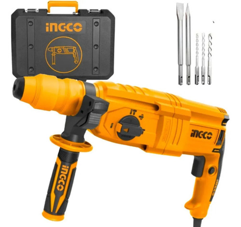 MARTELETE DE IMPACTO INGCO COM 800W E MALETA - RGH9028-9