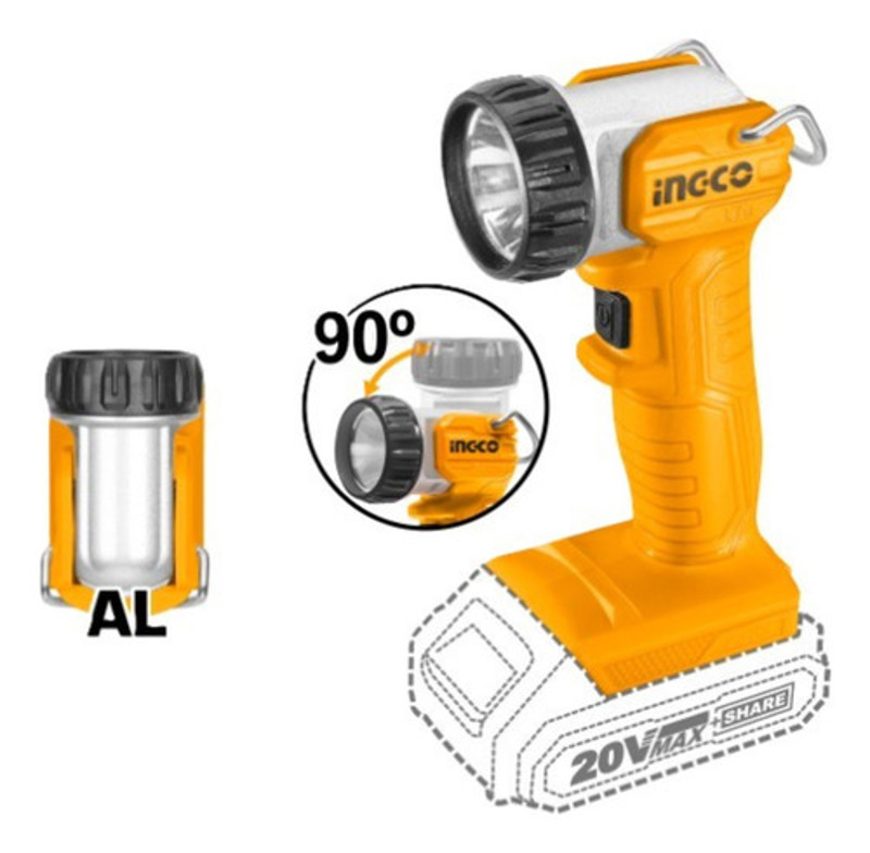 LANTERNA DE LED INGCO BATERIA 20V 270 LUMENS - CWLI2038