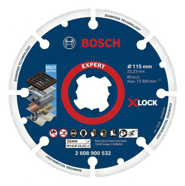 DISCO CORTE DIAMANTADO DE 115MM PARA INOX E FERRO BOSCH - 2608.900.532-000