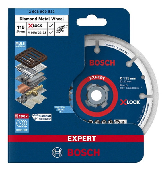 DISCO CORTE DIAMANTADO DE 115MM PARA INOX E FERRO BOSCH - 2608.900.532-000