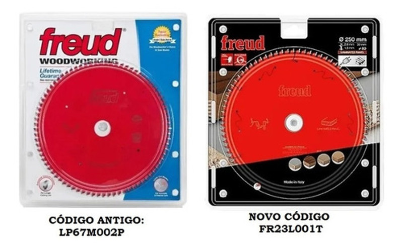 DISCO CORTE MDF DE 250MM COM 80 DENTES ALTERNADOS FREUD - FR23L001T VERMELHO