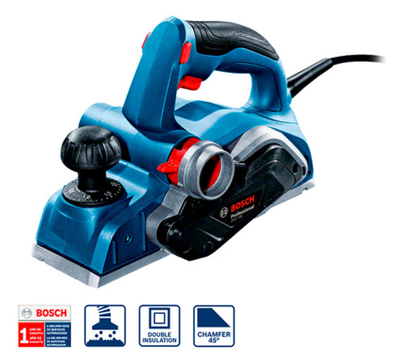 PLAINA ELETRICA 0 - 1.0MM COM 700W GHO 700 BOSCH - 220V 06015A90E0000