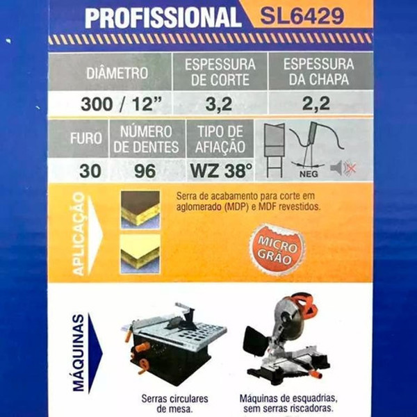 DISCO CORTE MDF DE 300MM COM 96 DENTES LEITZ - 762006429