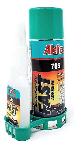 KIT MDF COM COLA INSTANTANEA DE 100G / 400ML AKFIX - 705