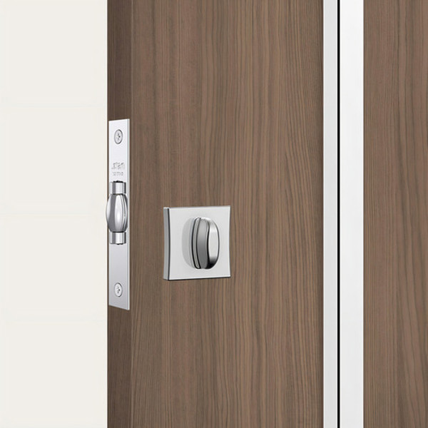 FECHADURA DE BANHEIRO PIVOTANTE COM ROSETA QUADRADA STAM - 1025 WC CROMADA