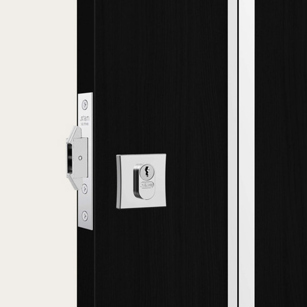 FECHADURA DE CORRER COM ROSETA (ASA AVIAO) STAM - QUADRADA 1006 CROMADA