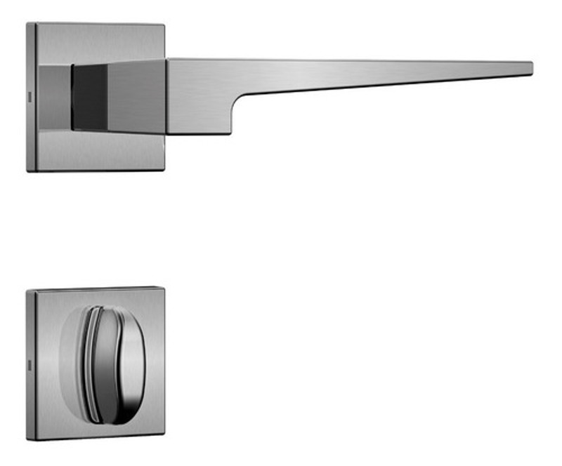 FECHADURA DE BANHEIRO "3200" COM ROSETA QUADRADA STAM - CLASSIC 3200 WC ESCOVADA