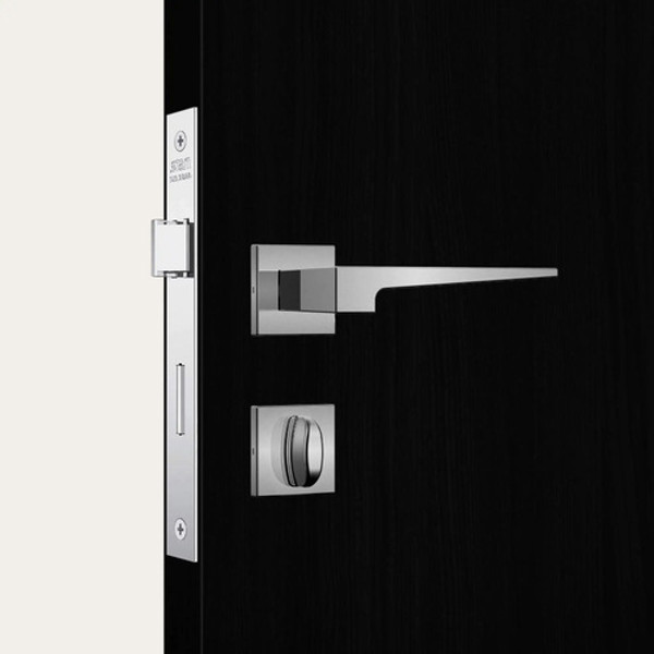 FECHADURA DE BANHEIRO "3200" COM ROSETA QUADRADA STAM - CLASSIC 3200 WC ESCOVADA