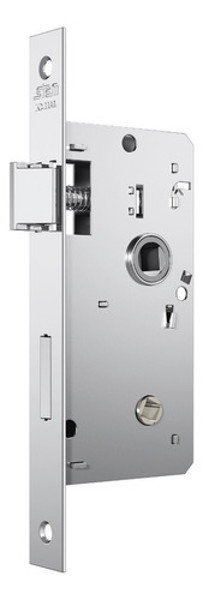 FECHADURA DE BANHEIRO "3200" COM ROSETA QUADRADA STAM - CLASSIC 3200 WC ESCOVADA