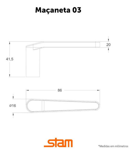FECHADURA DE BANHEIRO COM ESPELHO STAM - 823/03 CROMADA