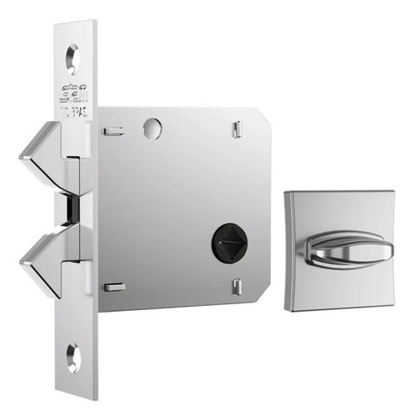 FECHADURA DE CORRER PARA BANHEIRO (ASA AVIAO) STAM - 1006S WC QUADRADA CROMADA