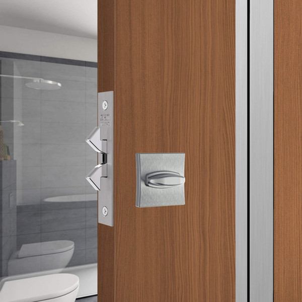 FECHADURA DE CORRER PARA BANHEIRO (ASA AVIAO) STAM - 1006S WC QUADRADA ESCOVADA