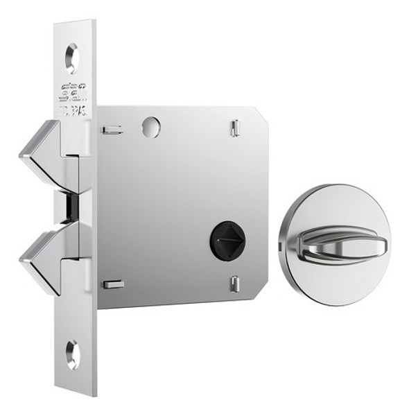 FECHADURA DE CORRER PARA BANHEIRO (ASA AVIAO) STAM - 1006S WC REDONDA CROMADA