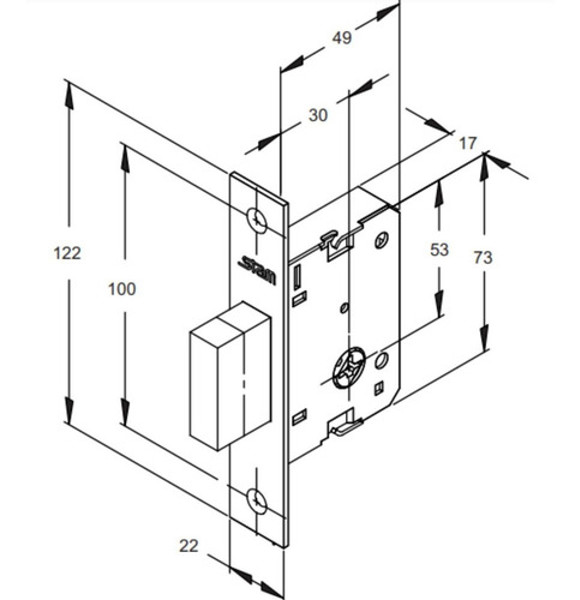 FECHADURA AUXILIAR TETRA SIMPLES DA STAM - 1004