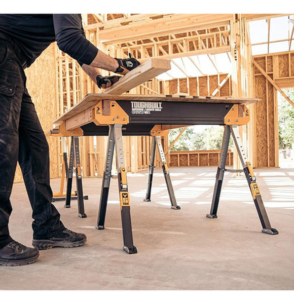 CAVALETE METALICO PROFISSIONAL MESA DE TRABALHO PORTATIL TOUGHBUILT - TB-C650