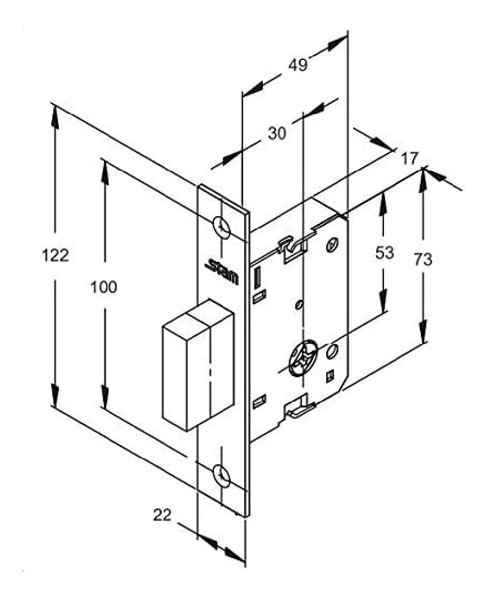 FECHADURA AUXILIAR TETRA PAR (02UN) DA STAM - 1001